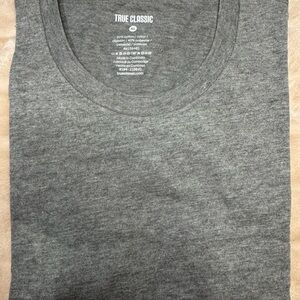 True Classic Women's Gray Short Sleeve Tee